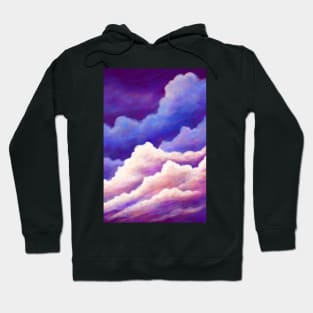 Dreamy Clouds in Blue Pink and Purple Hoodie